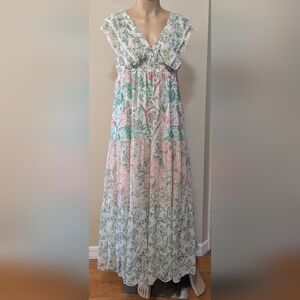 House of Harlow 1960 Floral Print Maxi Skirt